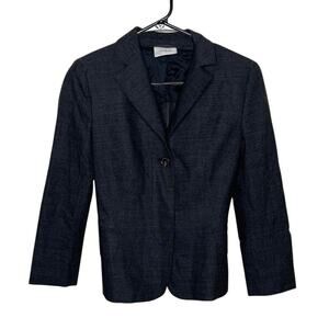 Akris Punto Gray Wool blend women's blazer Size 4 career wear